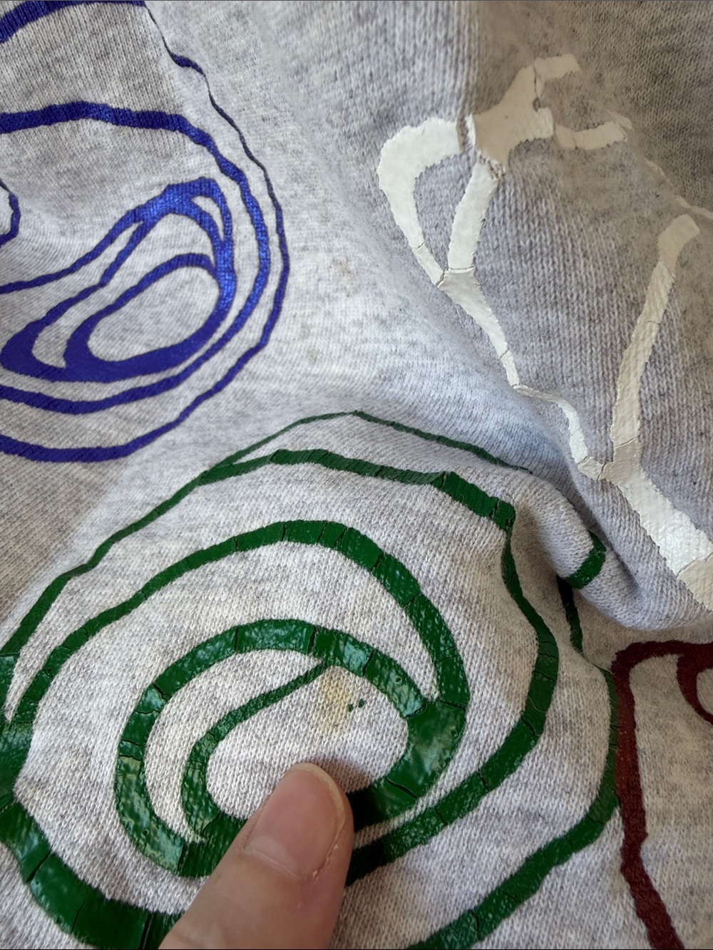 Vintage Hand Painted Swirl Sweatshirt - Picture 8 of 12